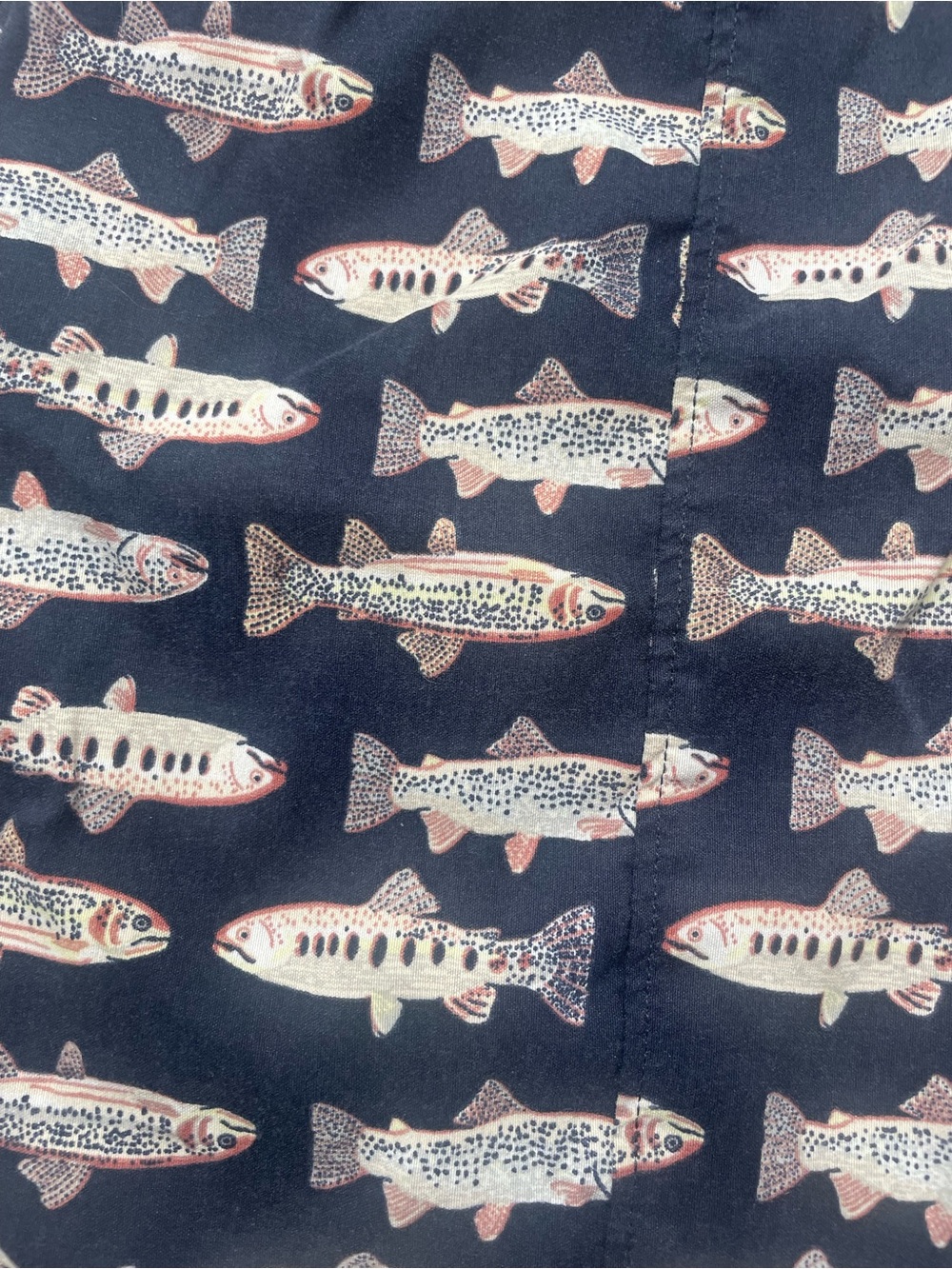 The North Face Navy Fish-Pattern Athletic Shorts - Picture 2 of 5